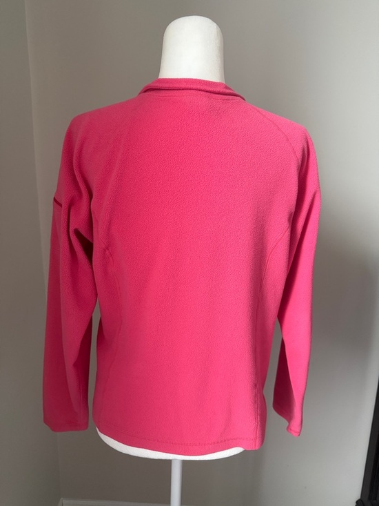 LL BEAN Pink Fleece Pullover Cozy Core Quarter-Zip Women’s Size Medium - Picture 3 of 14